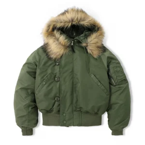 90s Vintage US Air Force N2b Flight Bomber Fur Jacket Waterproof Tactical Military Pilot Army Padded Aviator Retro Coat For Men