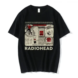 Vintage Classic Radiohead T Shirt Men Tees North America Tour Rock Boy Women's Tshirt Camisetas Hombre Hip Hop Street Casual Top