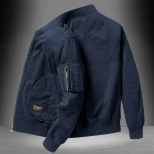 Casual Men's Pilot Jaet Outerwear Autumn Winter Workwear Top Loose Fit Long Sve Stand Collar Regular Thin