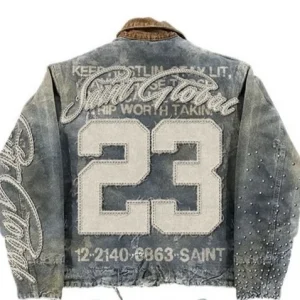 American Retro Jacket Y2K Clothes Men Women Hip Hop Letter Stitching Embroidery Washed Oversized Jackets Casual Coats Streetwear