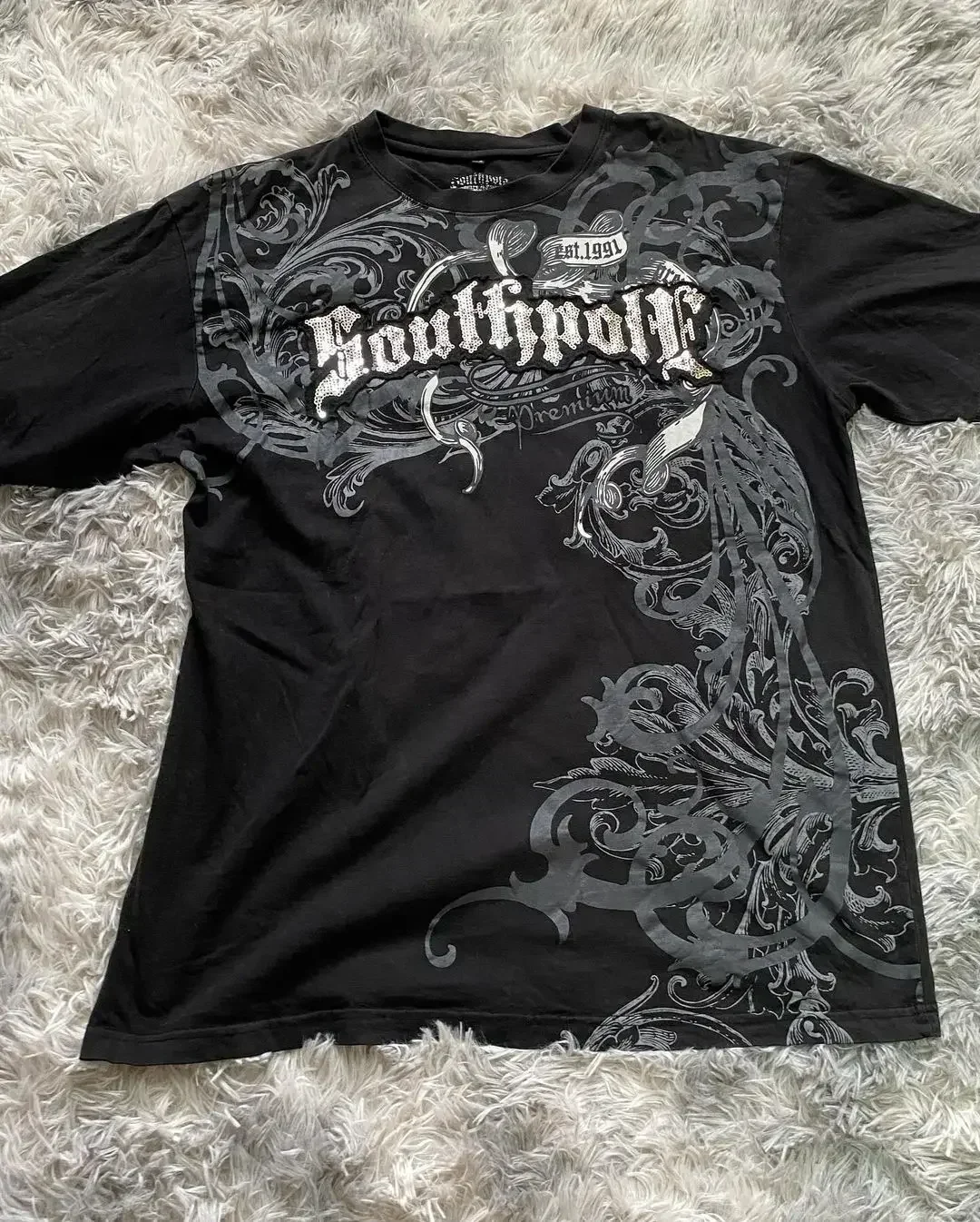 High Street Southpole Short Sleeve Women Y2K Graphic Print Oversized T Shirt Harajuku Gothic Round Neck Cotton Short Sleeve Tops - Image 2