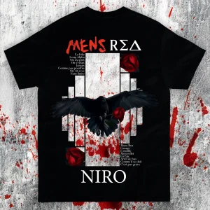 Rapper Niro 2025 Hiphop Graphic T-Shirt Men Gothic Hip Hop Short Sleeve T-shirts Vintage Cotton Fans Streetwear Unseix Top